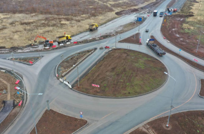 В Прикамье введена новая кольцевая развязка в рамках строительства дополнительного выезда с промузла
